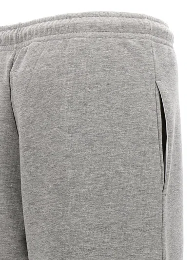 Shop Moncler Lurex Joggers In Gray