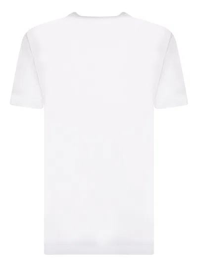 Moncler Women White Cotton Rhinestone Logo T-shirt In White