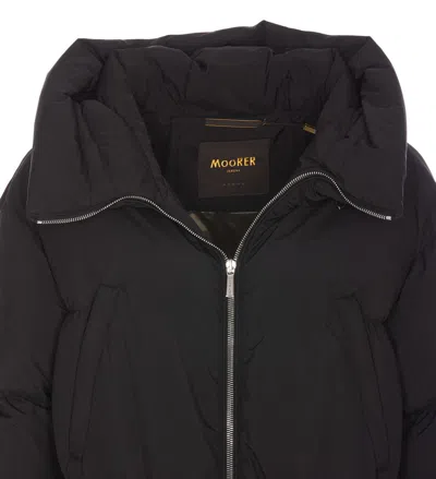 Moorer Black Down Jacket In Black
