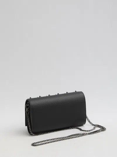Christian Louboutin Paloma Wallet On Chain In Leather With Loubinthesky Spikes In Black