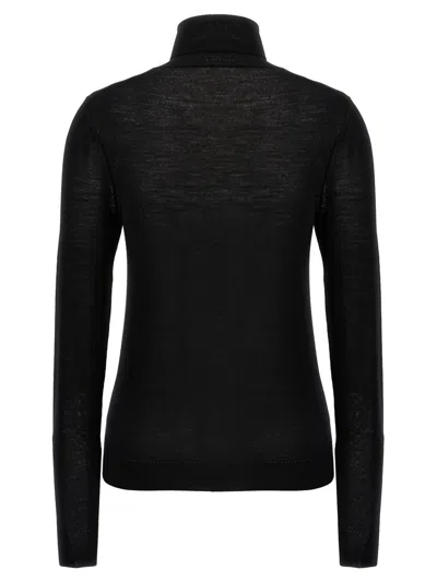 Shop Saint Laurent 'cassandre' Turtleneck Sweater In Black