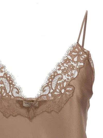 Shop Saint Laurent 'lingerie' Top In Beige