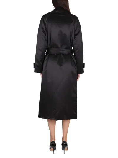 Saint Laurent Notched-lapel Single-breasted Coat In Black