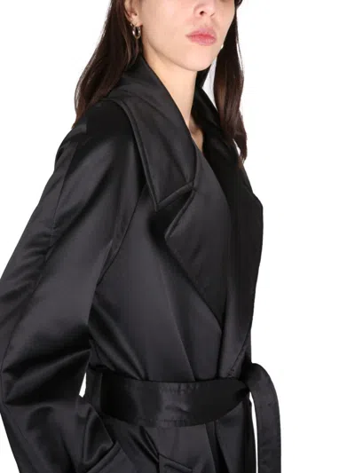 Saint Laurent Notched-lapel Single-breasted Coat In Black