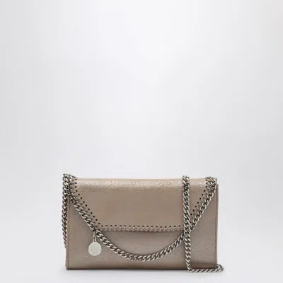 Shop Stella Mccartney Falabella Shoulder Wallet Bag In Beige