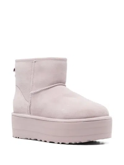 Shop Ugg Woman Classic Mini Platform Boots Shoes In Grey