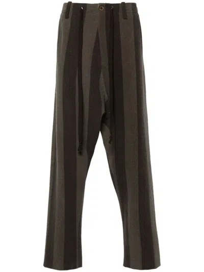 Uma Wang Belt-loop Casual Pants In Grey