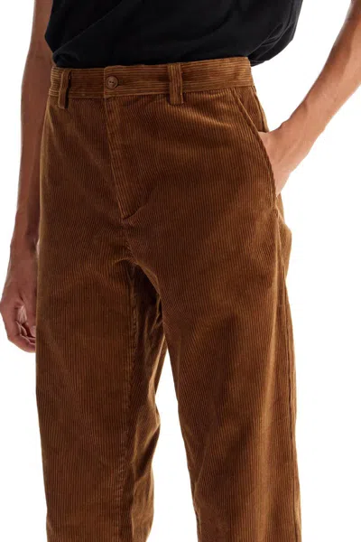 Shop Apc "corduroy Constantin Pants In Brown