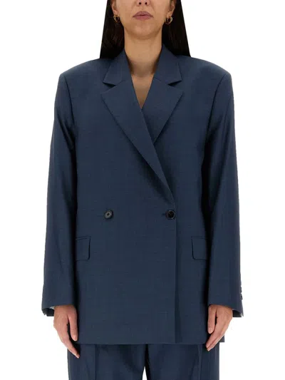 Shop Acne Studios Wool Jacket In Blue