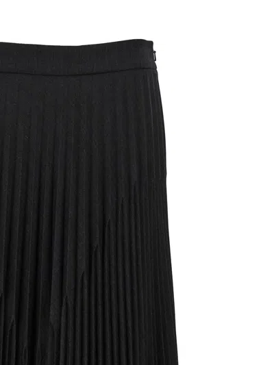 Shop Alberta Ferretti Pleated Skirt In Gray