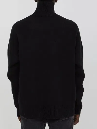 Shop Ami Alexandre Mattiussi Ami De Coeur Sweater In Black