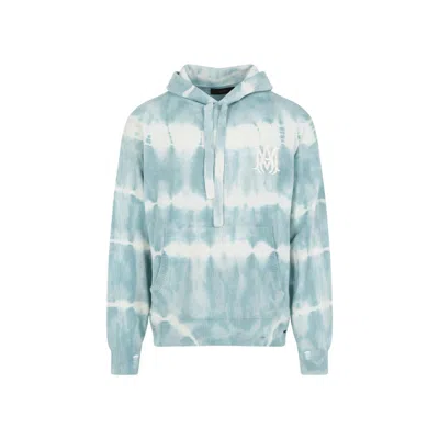 Amiri Tie-dye Distressed Hoodie In Blue