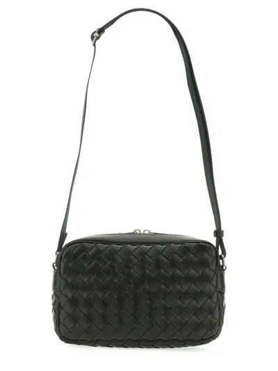 Shop Bottega Veneta Camera Bag "classic Woven" Small In Green