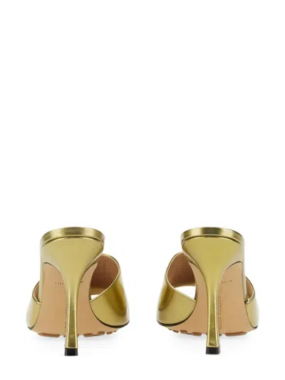 Shop Bottega Veneta Mule Stretch In Gold