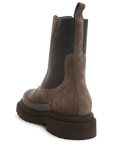 Shop Brunello Cucinelli Boots In Brown