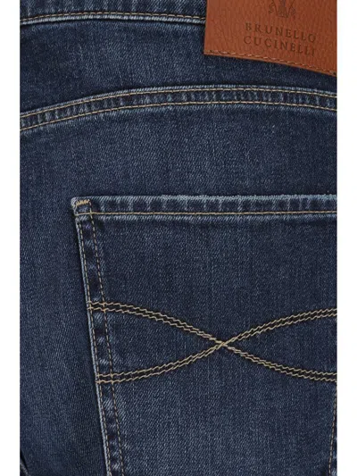 Shop Brunello Cucinelli Jeans In Denim Scuro Old