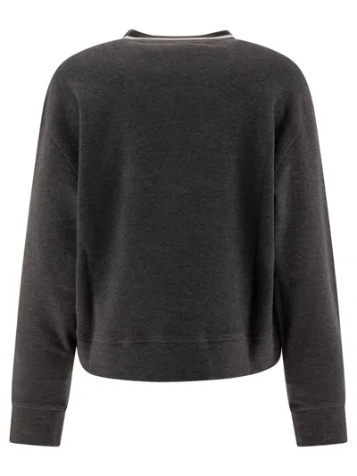 BRUNELLO CUCINELLI BRUNELLO CUCINELLI TECHNO COTTON PIQUÉ SWEATSHIRT WITH LOGO 