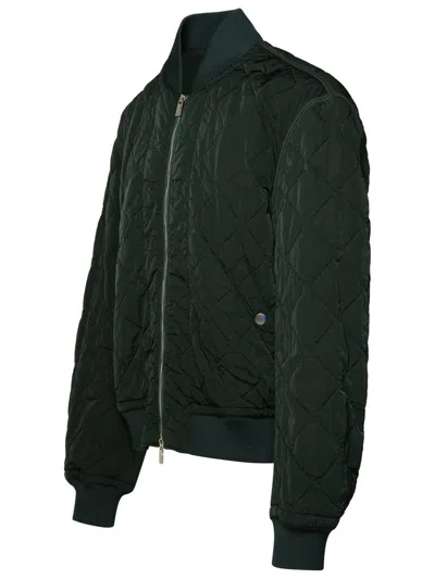 Burberry Quilted Zip-up Bomber Jacket In Green