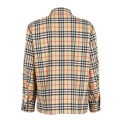 Burberry Beige Vintage Check Shirt Jacket In Multicolour