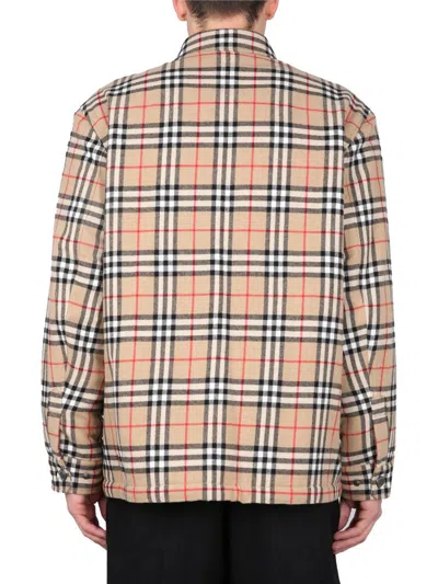 Burberry Beige Vintage Check Shirt Jacket In Multicolour