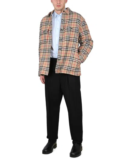 Burberry Beige Vintage Check Shirt Jacket In Multicolour