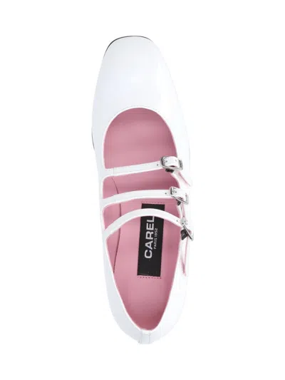 Carel Paris Ariana Patent Leather Mary Janes Ballet Flats In White