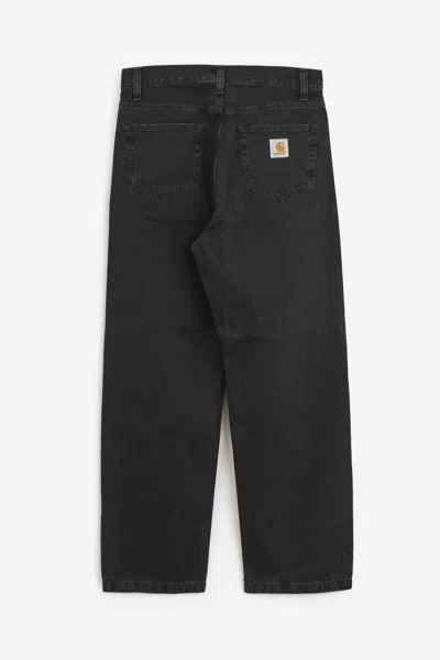 Carhartt "landon" Denim Pants Straight Leg In Black