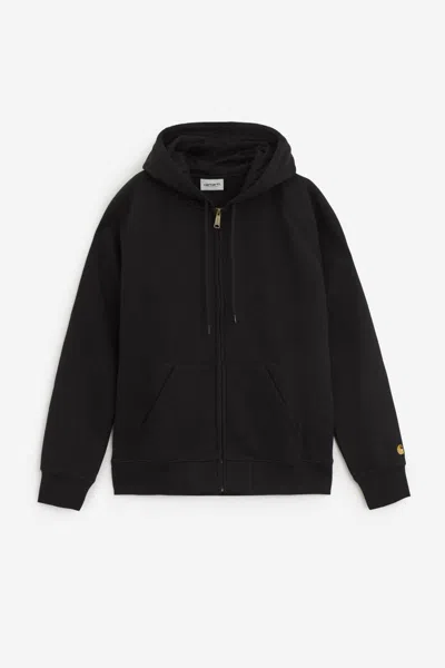 Carhartt Embroidered-logo Cotton-blend Jacket In Black