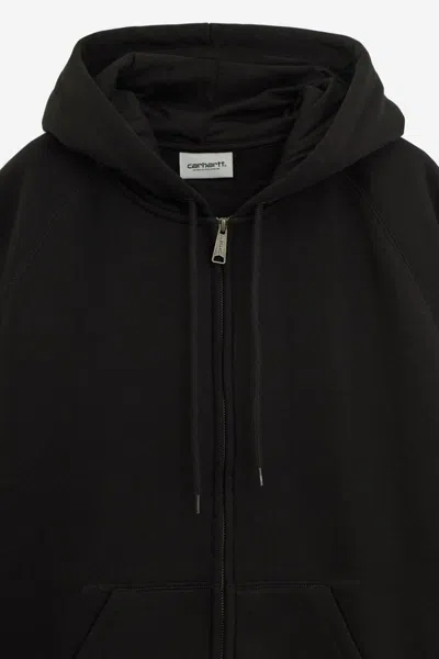 Carhartt Embroidered-logo Cotton-blend Jacket In Black