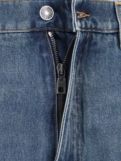 Dolce & Gabbana Logo Wide Jeans In Blue