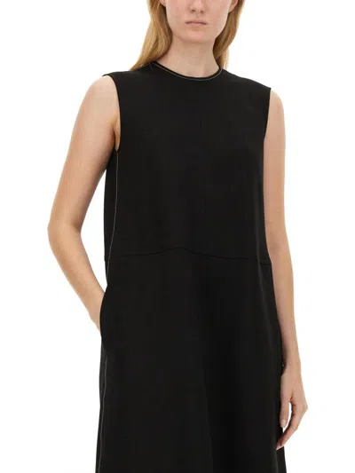 Shop Fabiana Filippi Midi Dress In Black