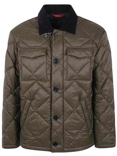 Fay Men's Padded Jacket For Fall/winter 2025 In Green