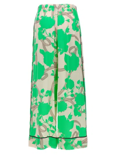 Shop Fendi ' Roses' Pants In Multicolor