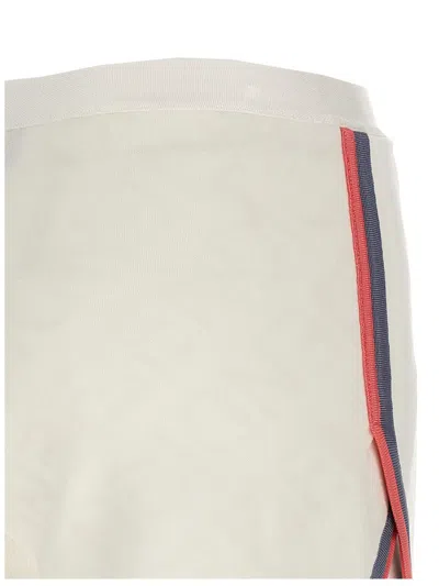 Shop Fendi Logo Shorts In White