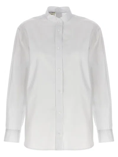 Shop Fendi Poplin Shirt In White