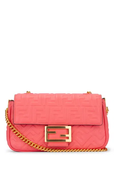 Shop Fendi Shoulder Bags In Pinkcoral