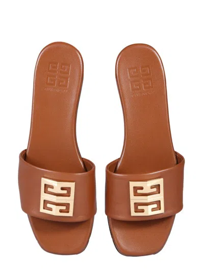 Shop Givenchy 4g Plates Mule In Brown