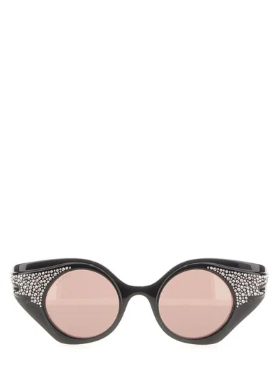 Shop Gucci Cat-eye Sunglasses In Multicolour