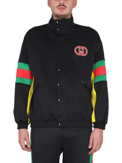 Shop Gucci Lightweight Neoprene Jacket In Black