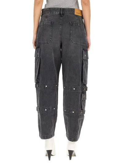 Shop Isabel Marant Cargo Jeans In Black