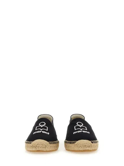 Shop Isabel Marant Espadrilles With Logo In Black