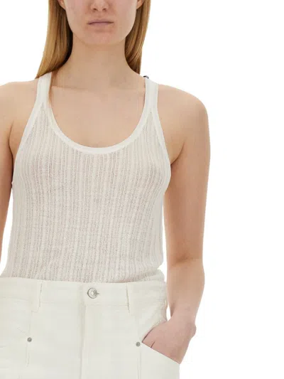 Shop Isabel Marant Top "dorsia" In White