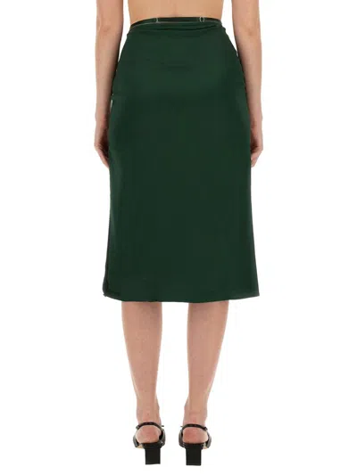 Shop Jacquemus "night" Skirt In Green