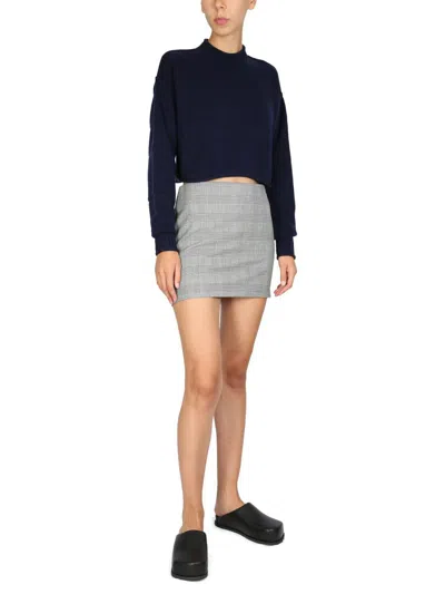 Shop Max Mara Mini Skirt In Prince Of Wales In Black