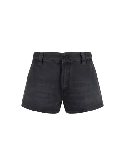 Shop Miu Miu Shorts In Grey