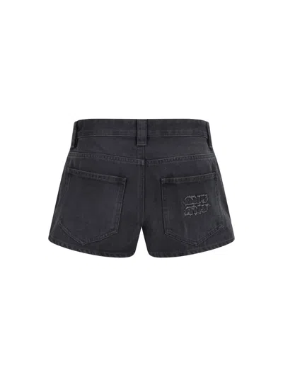 Shop Miu Miu Shorts In Grey