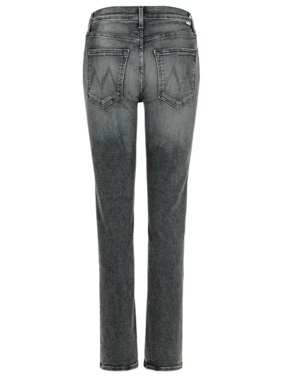 Mother The High Waisted Rascal Slice Undone Hem Friday The 13th Jeans In Grey