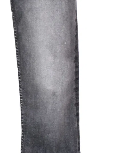 Mother The High Waisted Rascal Slice Undone Hem Friday The 13th Jeans In Grey