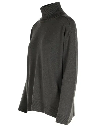 P.a.r.o.s.h . 'loos' Turtleneck Sweater In Dove Grey Wool Blend In Grey