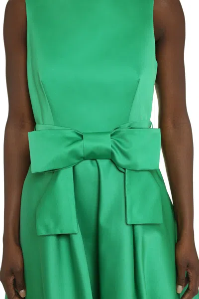 Shop P.a.r.o.s.h . Belted Waist Dress In Green